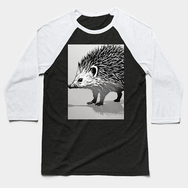 Hedgehogs Shadow Silhouette Anime Style Collection No. 37 Baseball T-Shirt by cornelliusy